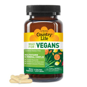 Country Life Max for Vegans bottle on shelf suggesting daily energy.