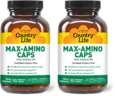 Country Life Maxi-Amino bottle front with gluten-free and vegetarian certifications