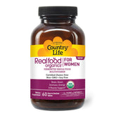Country Life Realfood Organics Women's Multivitamin bottle for daily energy and beauty support