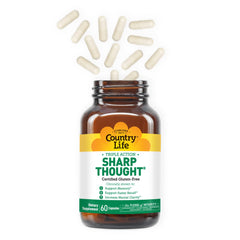 Country Life Sharp Thought gluten-free formula badge appealing to clean-label shoppers