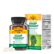 Country Life SharpThought bottle label shows memory support formula.