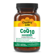 Country Life Simply CoQ10 softgels bottle for daily heart support and natural energy.