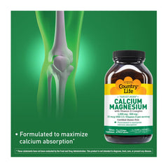 Country Life Target-Mins calcium capsules close-up shows vegan, gluten-free capsules.
