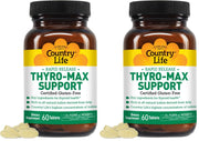 Country Life Thyro-Max Support bottle front; kelp iodine blend for balanced metabolism.