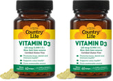 Country Life Vitamin D3 5000 IU bottle front view for daily use