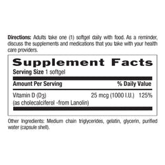 Close-up of Country Life Vitamin D3 softgels for daily use