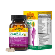 Country Life Women's Core 1 daily multivitamin bottle with full-spectrum nutrients for daily energy.
