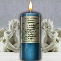Coventry Creations Affirmations candle flame closeup for energizing ambiance