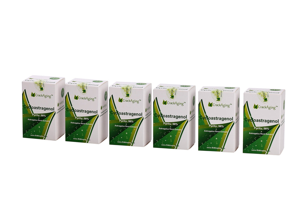 Crackaging Super-Absorption Cycloastragenol bottle front showing purity for daily use.