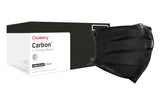 Cranberry USA C2900K black carbon earloop mask front view with secure fit.