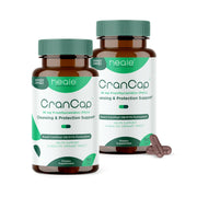 CranCap cranberry pills bottle showing 180 vegan capsules for urinary tract support
