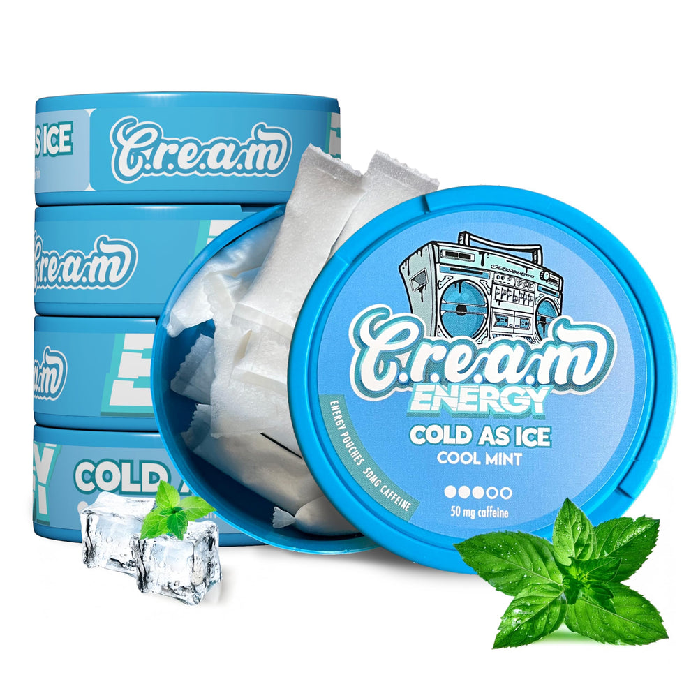 C.R.E.A.M Energy Cool Mint pouch close-up for quick on-the-go use