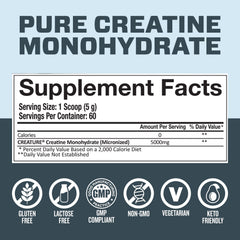 CREATURE Creatine Monohydrate pour shows easy mix and rapid absorption.
