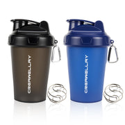 CREAWELLAY two-pack shaker bottles in 17 oz for quick protein shakes on the go