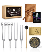 CREVIK 128Hz tuning fork for chakra balancing during meditation.