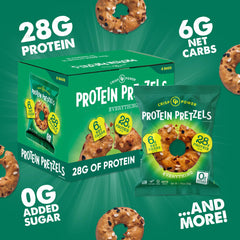 Crisp Power Protein Pretzels On The Go Pack for convenient snacking.