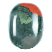 Crocon African Bloodstone palm stone close-up with smooth surface for meditation