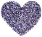 Crocon amethyst chips close-up showing natural color and texture.
