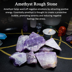Crocon amethyst rough stones ready for tumbling and cabbing projects