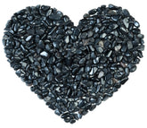 Crocon black tourmaline chips closeup for energy cleansing and decor.