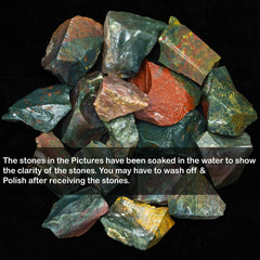 Crocon Bloodstone rough stones in pouch for on-the-go crystals