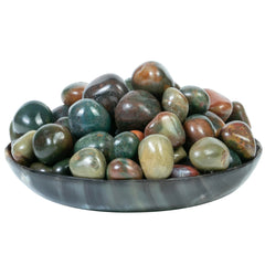 Crocon bloodstone tumbles with pouch and guide for easy crystal starting kit