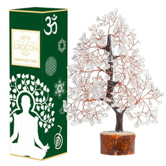 Crocon Clear Quartz Money Tree close-up shows vibrant crystals inviting prosperity potential.