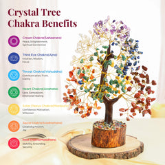 Crocon crystal tree of life gemstones ambience for home decor and balance.