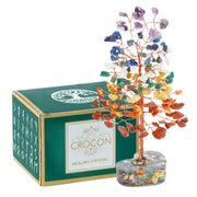 Crocon crystals heart base tree with pink highlight, ideal for positive energy at home