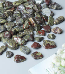 Crocon Dragon Bloodstone polished surface for tactile calming use