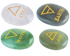 Crocon Fire palm stone with triangle engraving for energy and clarity