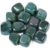 Crocon green aventurine tumbled stones with pouch for organized collection and DIY projects.