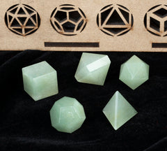 Crocon Green Jade tetrahedron inviting fire energy for concentration