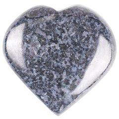 Crocon Indigo Gabbro heart puff large for palm meditation and grounding