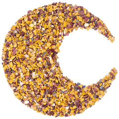 Crocon Mookaite Jesper crushed chips ideal for versatile décor and energy displays.