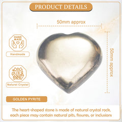 Crocon pyrite heart packaging with velvet pouch and catalogue for gifting.