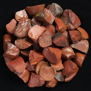 Crocon Red Jasper rough stones for chakra balancing and mindful meditation.