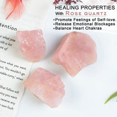 Crocon Rose Quartz rough stones variations display natural colors for beginner crystal collection.