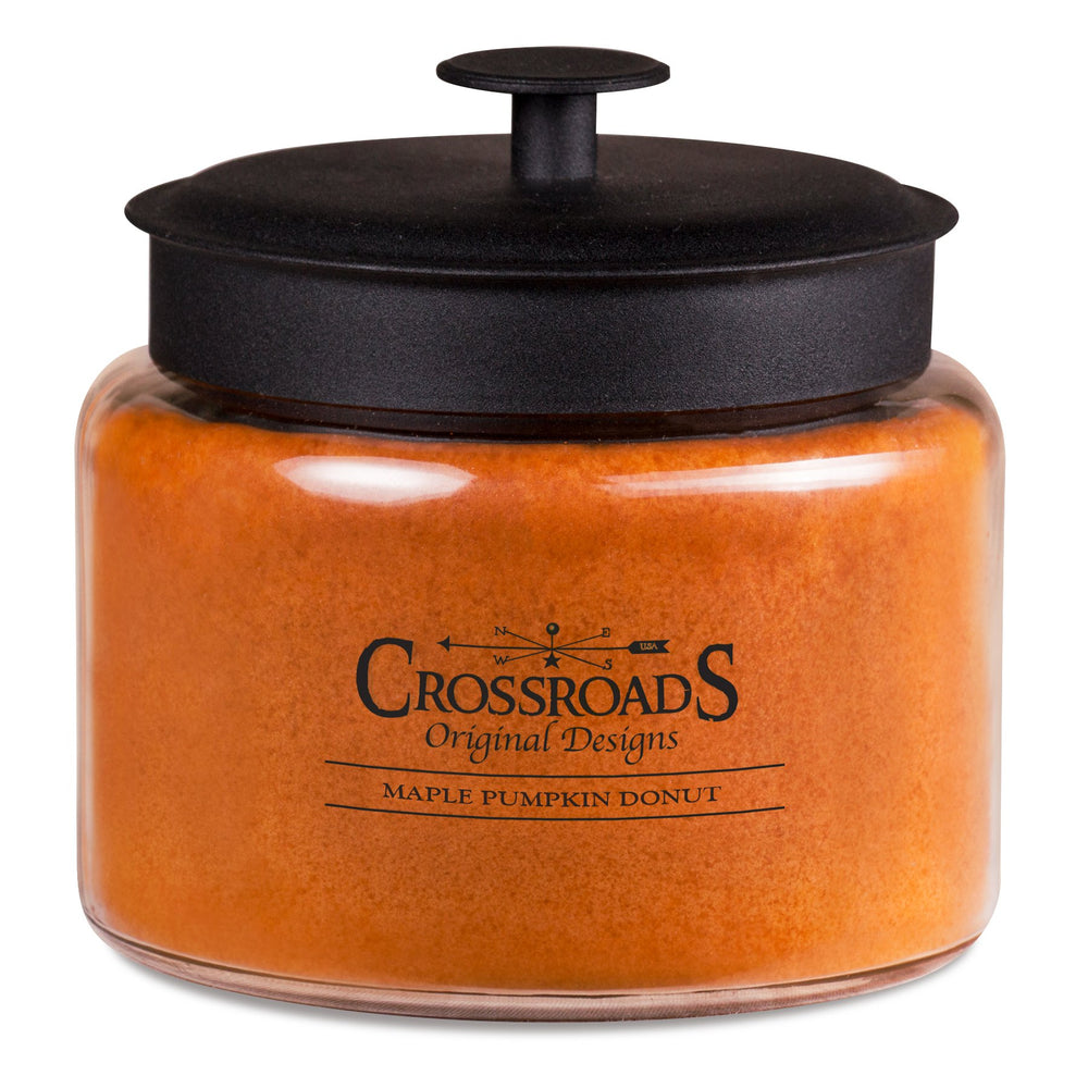 Crossroads Maple Pumpkin Donut candle with 4-wick burn for room-filling aroma