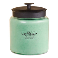 Crossroads Melon Burst 4-Wick Candle delivers a refreshing, relaxing scent for living rooms.