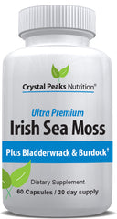 Crystal Peaks Nutrition sea moss bottle for daily wellness routine