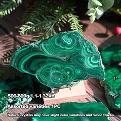 CrystalHola malachite slice with glossy finish for crafts