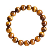 CrystalHouzz Tiger Eye Bracelet close-up with golden-brown beads for daily wear.