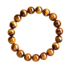CrystalHouzz Tiger Eye Bracelet close-up with golden-brown beads for daily wear.