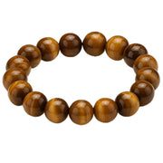 Crystalhouzz Tiger Eye Bracelet for Men with 12mm beads close-up showing natural patterns for style.