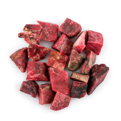 Crystalines Thulite raw gemstones for chakra balance and mindful crafting.