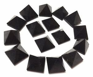 CRYSTALMIRACLE black tourmaline mini pyramids for grounding and protective energy at home or office