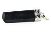 CRYSTALMIRACLE Black Tourmaline Pendant close-up highlighting craftsmanship and texture