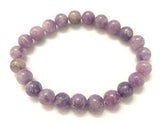CRYSTALMIRACLE Lepidolite bracelet close-up for calm energy