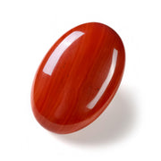 CrystalTears Red Jasper palm stone for calming focus and anxiety relief, pocket-friendly and tactile.